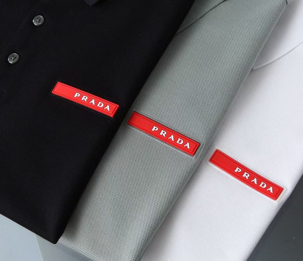 PRADA || Stretch Cotton Polo T-Shirt With Embroidered Logo - FASHION MYST 