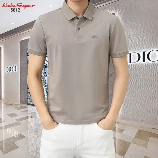 SELVATORE FERRAGAMO || Cotton-piqu Slim-fit Polo Shirt With Logo Details - FASHION MYST 