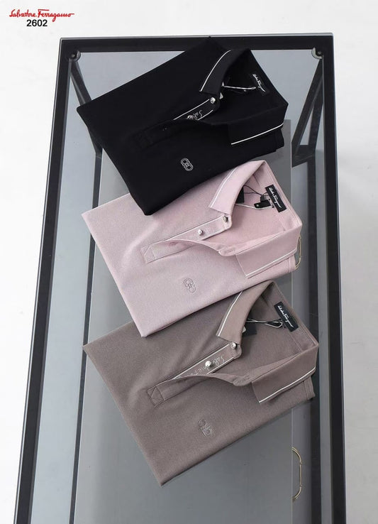 SELVATORE FERRAGAMO || Vintage Destroy Pique Regular Fit Polo T-Shirt - FASHION MYST 