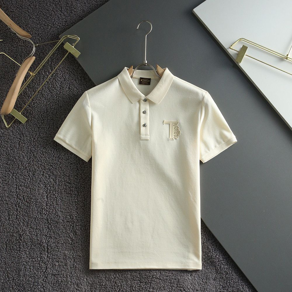 TOD'S || Embossed-Logo Short-Sleeve Polo T-Shirt - FASHION MYST 