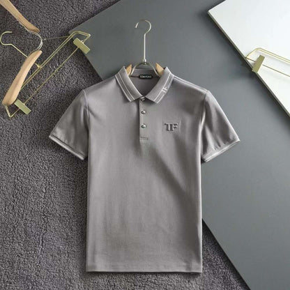 TOM FORD || Cotton-Blend Polo T-Shirt With 3D Embossed Logos - FASHION MYST 