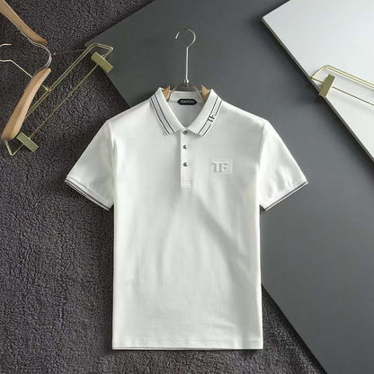 TOM FORD || Cotton-Blend Polo T-Shirt With 3D Embossed Logos - FASHION MYST 