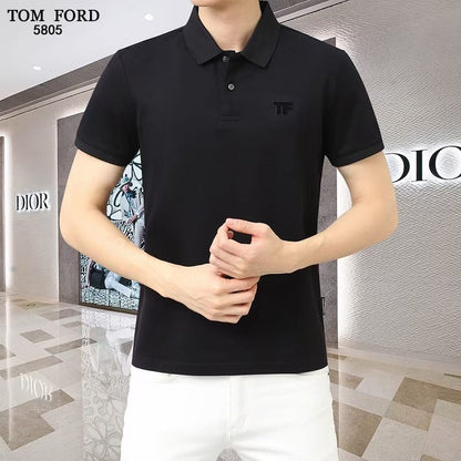 TOM FORD || Short-Sleeved Cotton Polo T-Shirt - FASHION MYST 