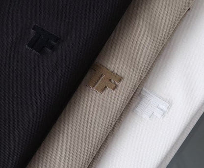 TOM FORD || TF Logo T-Shirts And Polos With Two Button Front Closure - FASHION MYST 