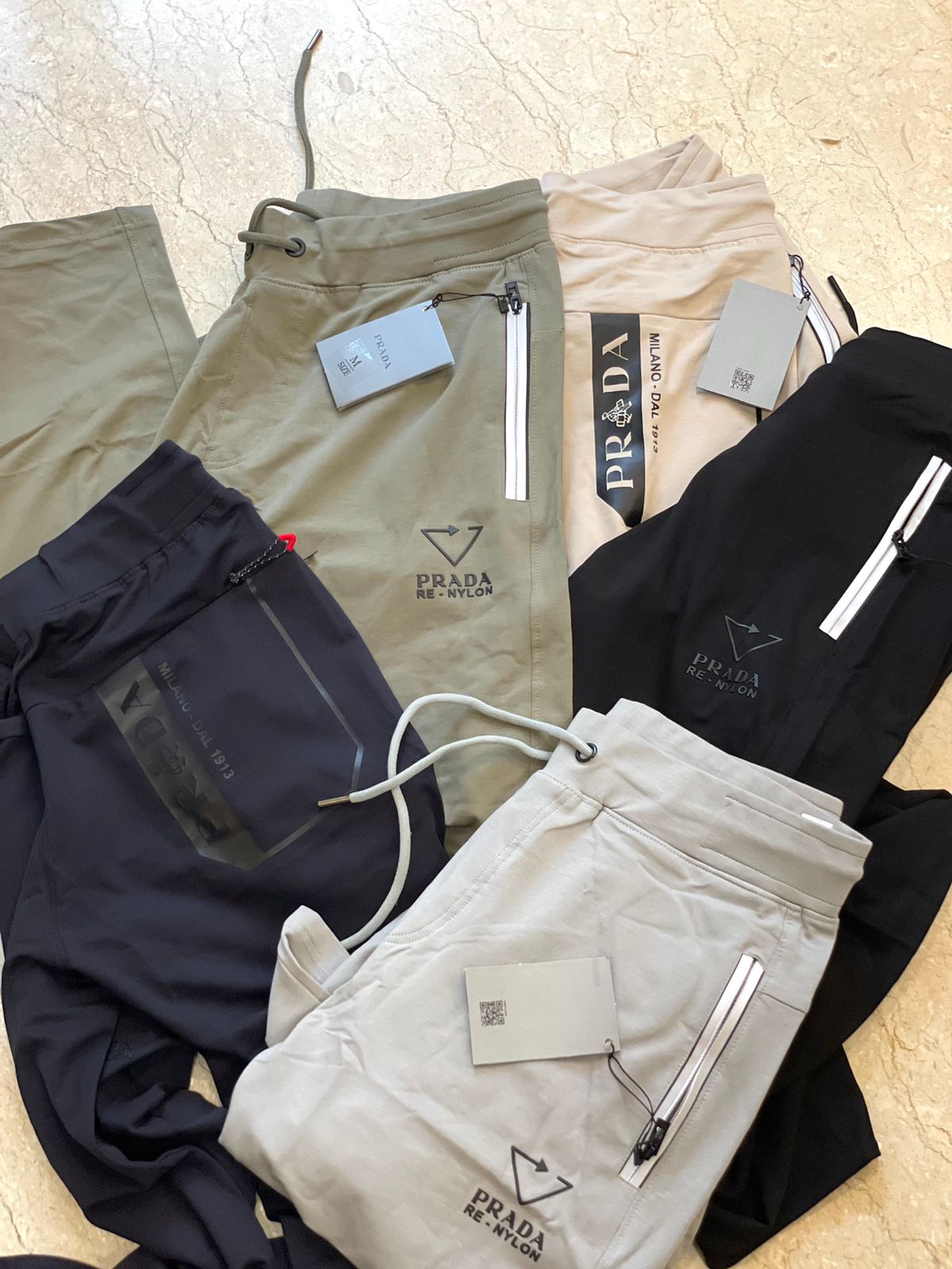 PRADA || Arrow Logo Cotton Trackpants For Men - FASHION MYST 