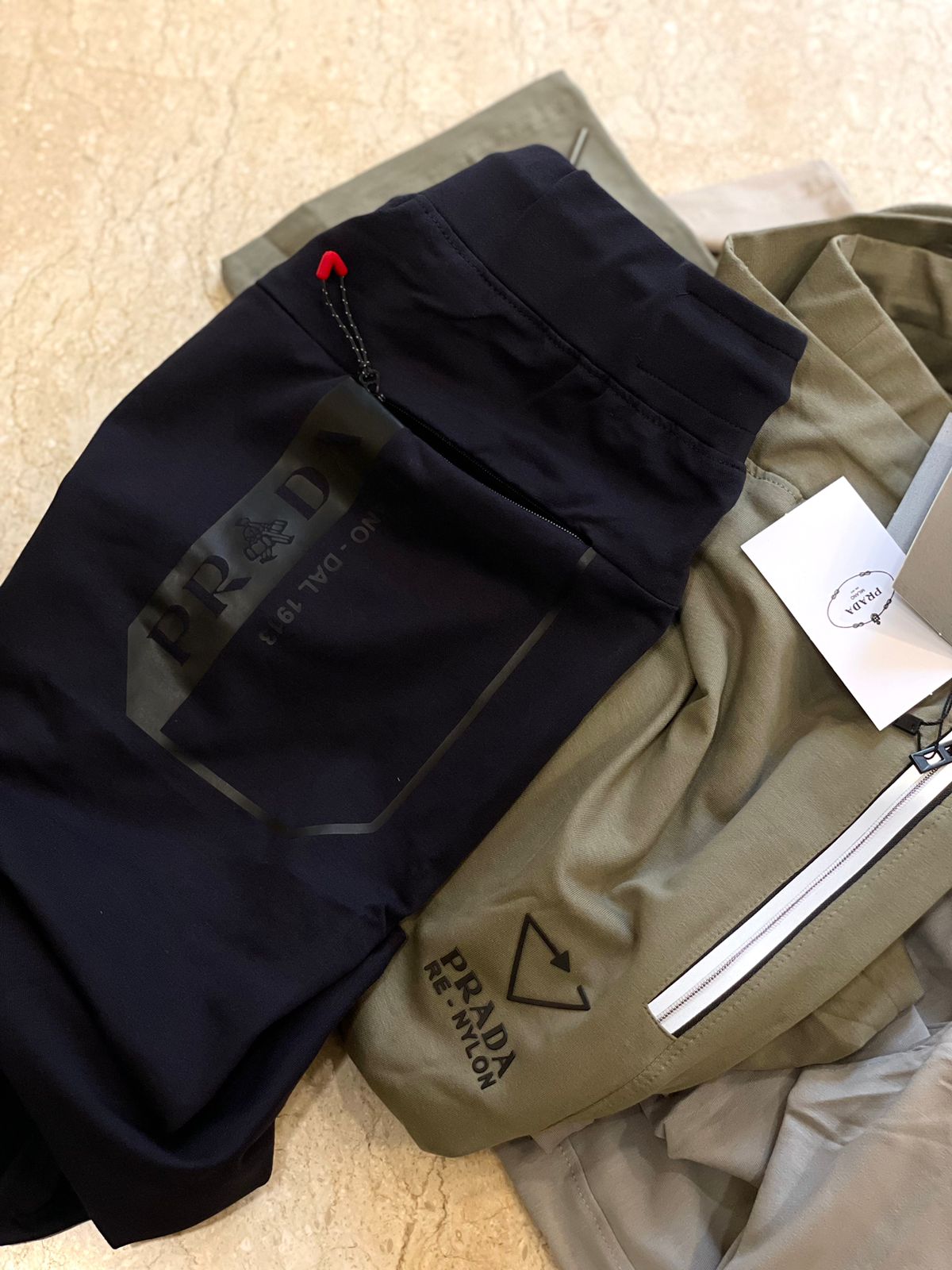 PRADA || Arrow Logo Cotton Trackpants For Men - FASHION MYST 