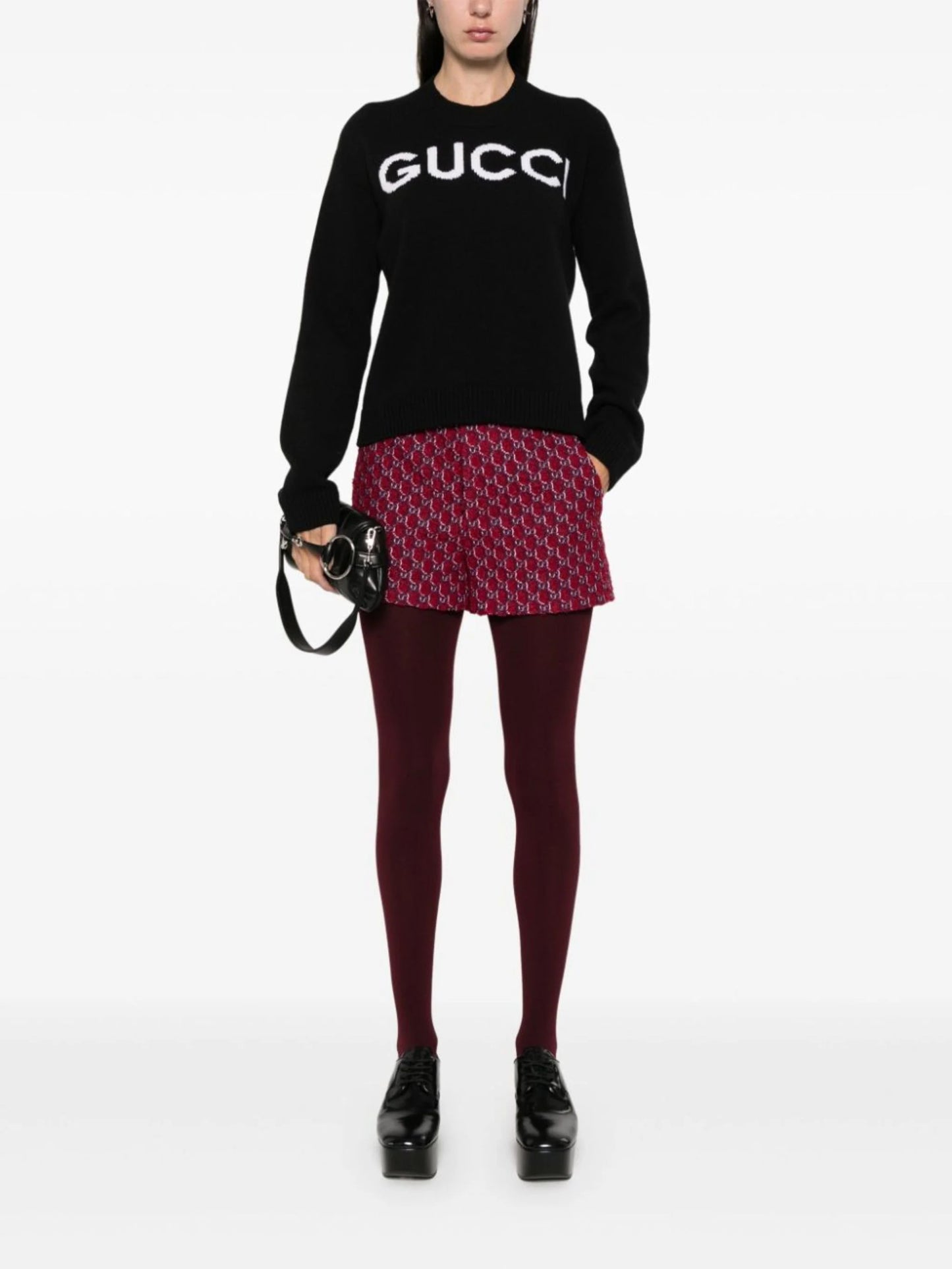 GUCCI || Gucci Intarsia-Logo Wool Sweater For Women