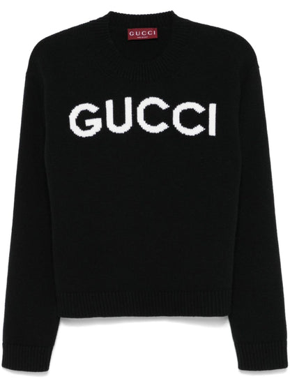 GUCCI || Gucci Intarsia-Logo Wool Sweater For Women