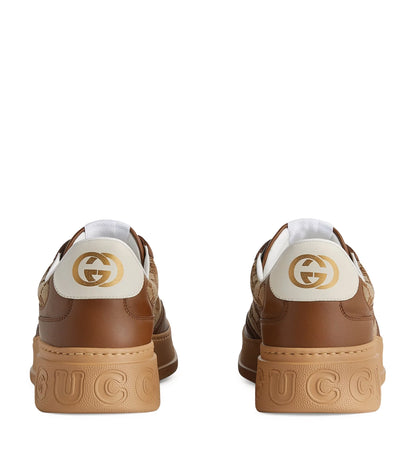 GUCCI || Mens Gucci brown Original GG Monogram Sneakers - FASHION MYST 