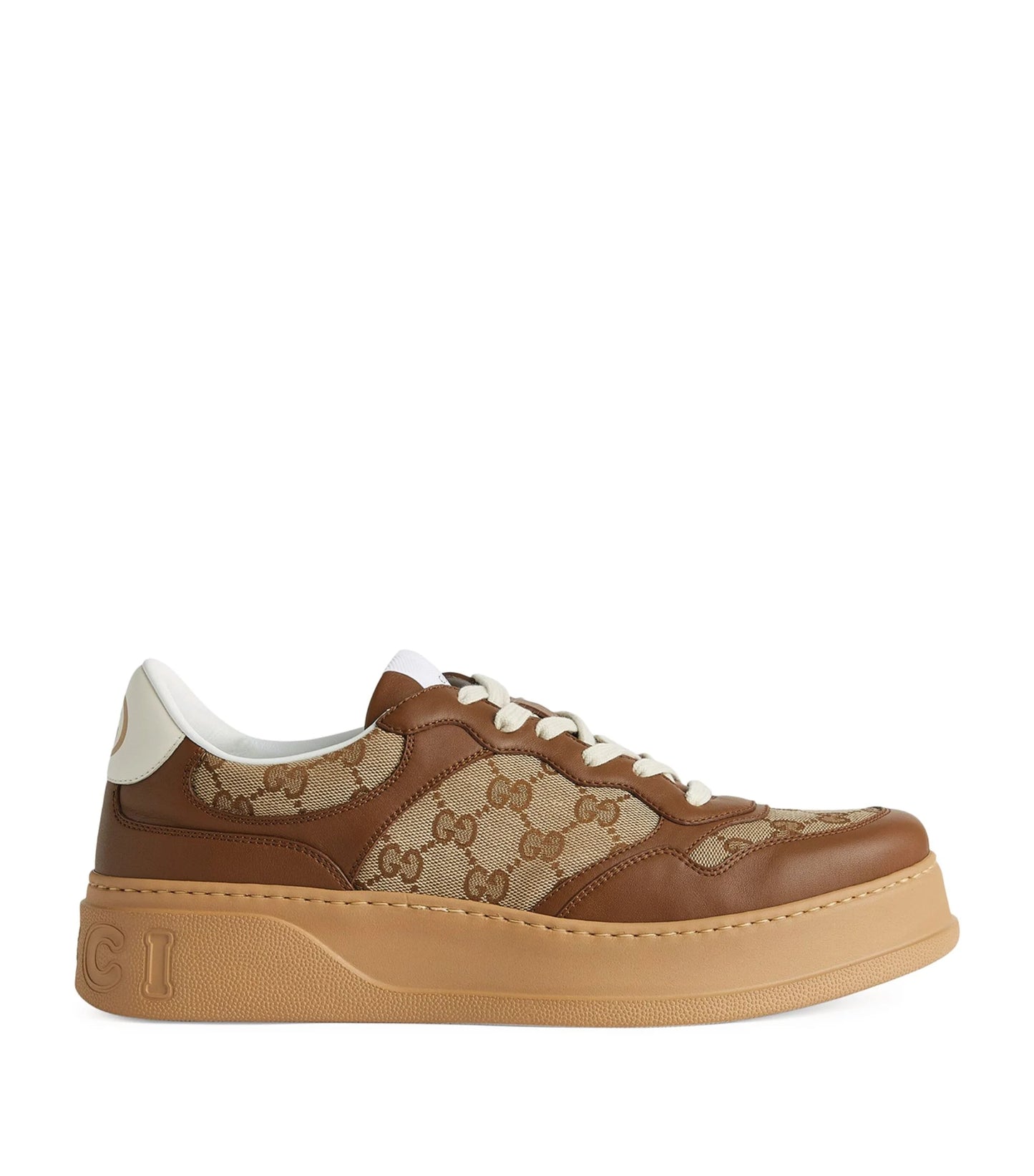 GUCCI || Mens Gucci brown Original GG Monogram Sneakers - FASHION MYST 