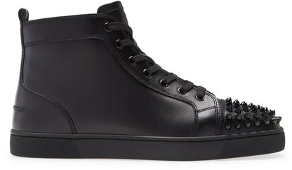 CHRISTIAN LOUBOUTIN || Lou Spikes High Top Black Sneaker (Men)