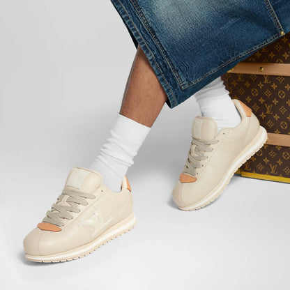 LOUIS VUITTON X TYLER || The Creator "Nairu" Sneakers – Beige & Ochre Monogram Runner