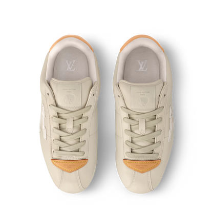 LOUIS VUITTON X TYLER || The Creator "Nairu" Sneakers – Beige & Ochre Monogram Runner