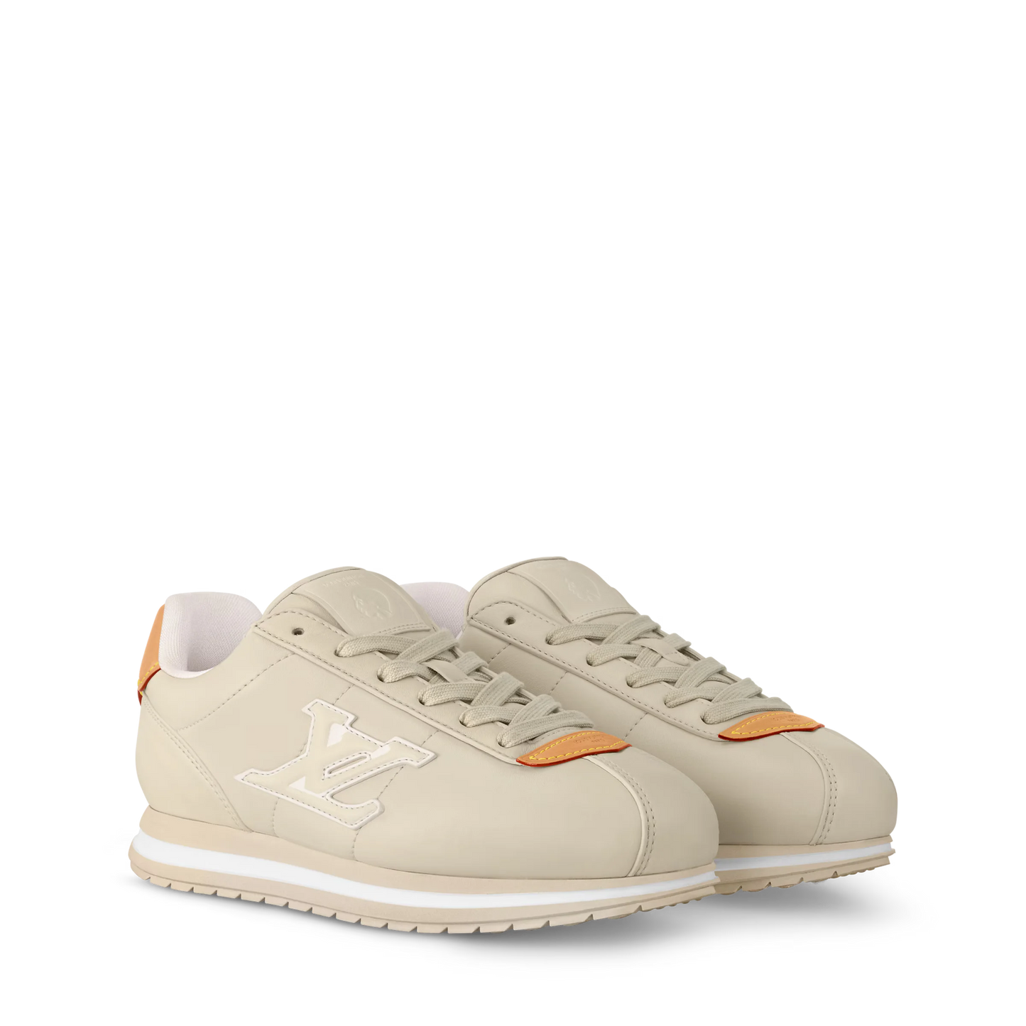 LOUIS VUITTON X TYLER || The Creator "Nairu" Sneakers – Beige & Ochre Monogram Runner