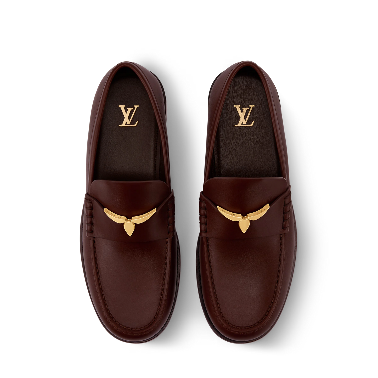 LOUIS VUITTON || LV Oxford Loafer in Burgundy Leather