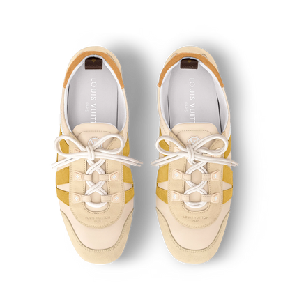 LOUIS VUITTON || LV Sneakerina Women’s Technical Mesh and Suede Sneakers – Beige/Yellow - FASHION MYST