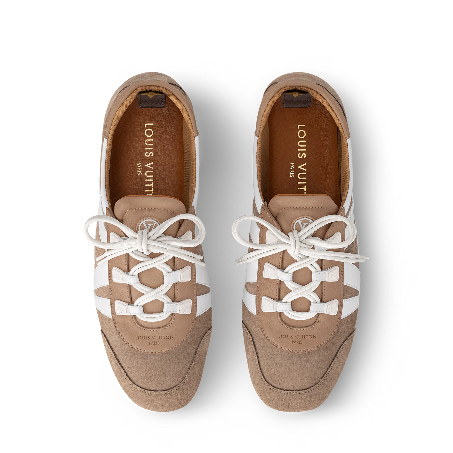 LOUIS VUITTON || LV Sneakerina in Suede Calf Leather – Beige/White - FASHION MYST