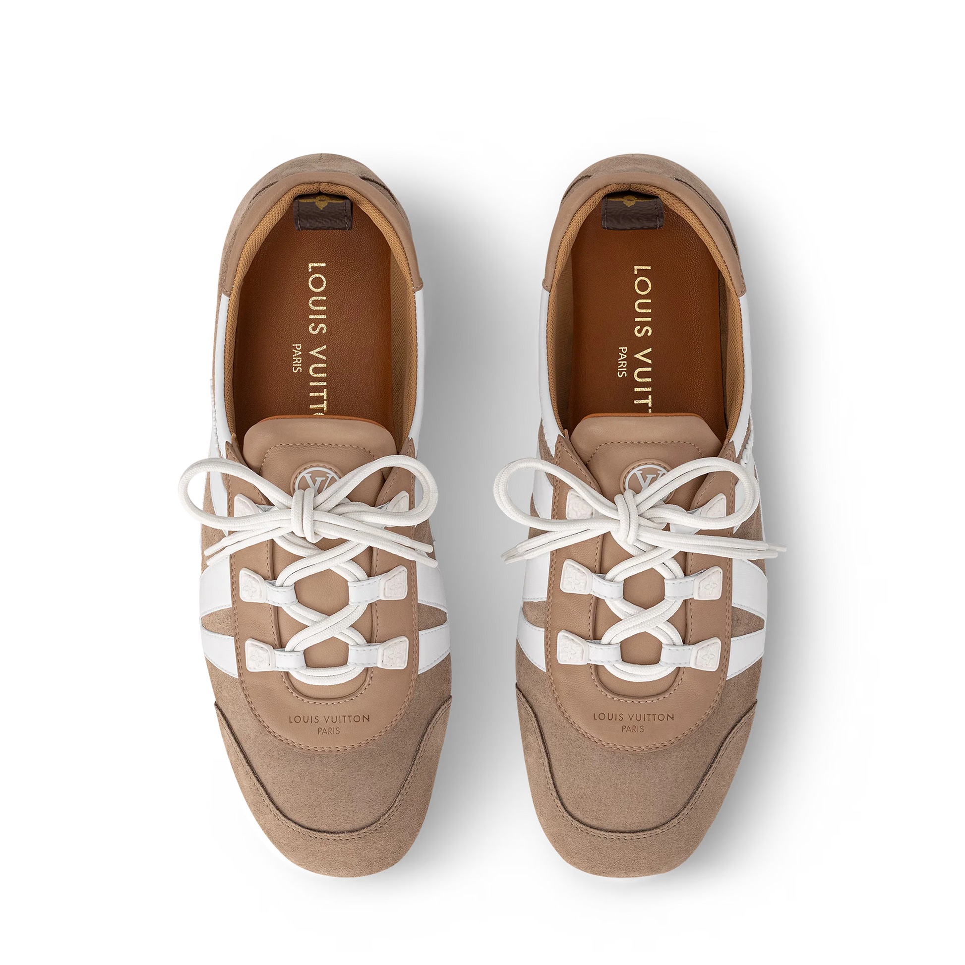 LOUIS VUITTON || LV Sneakerina in Suede Calf Leather – Beige/White - FASHION MYST