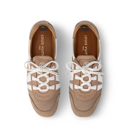 LOUIS VUITTON || LV Sneakerina in Suede Calf Leather – Beige/White - FASHION MYST