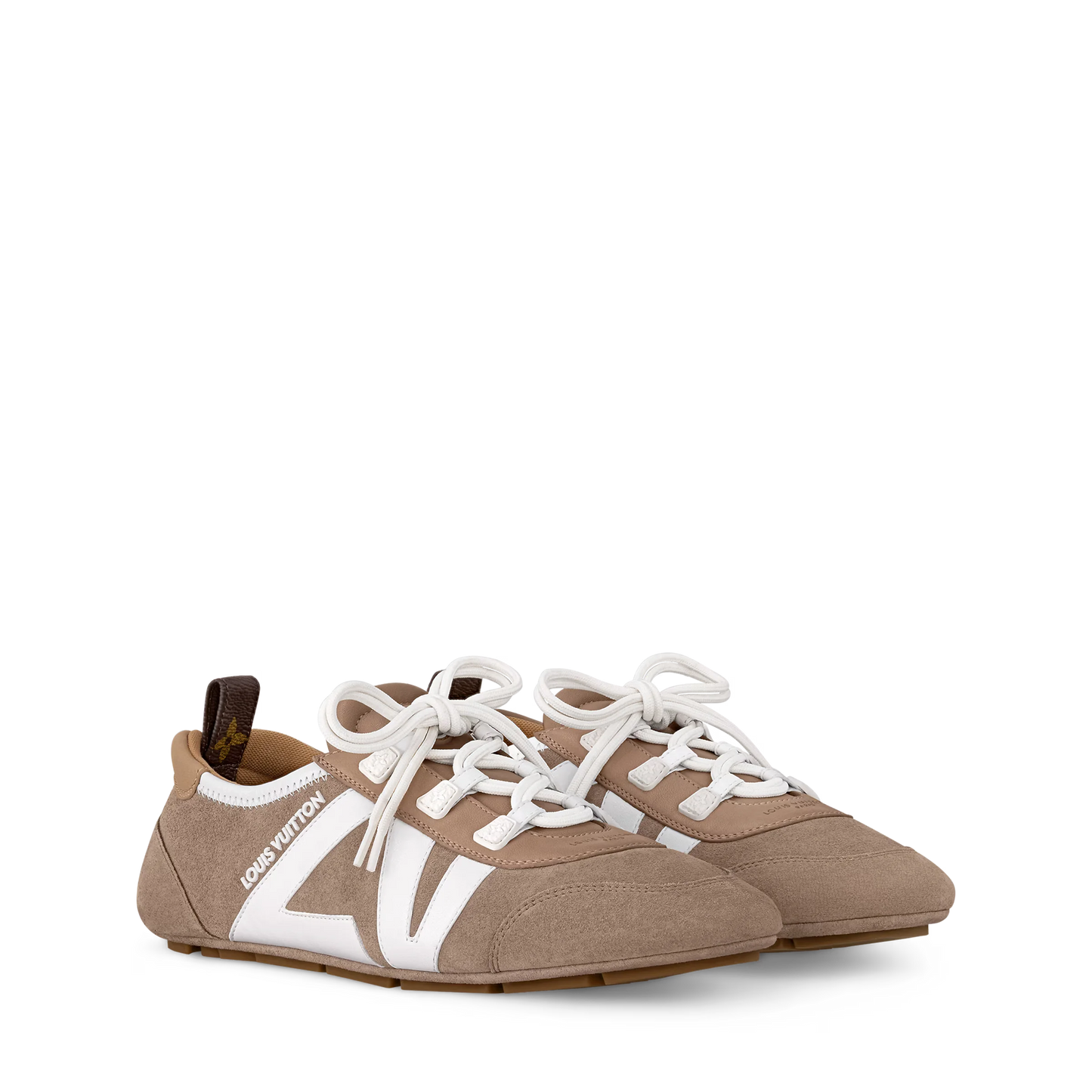 LOUIS VUITTON || LV Sneakerina in Suede Calf Leather – Beige/White - FASHION MYST
