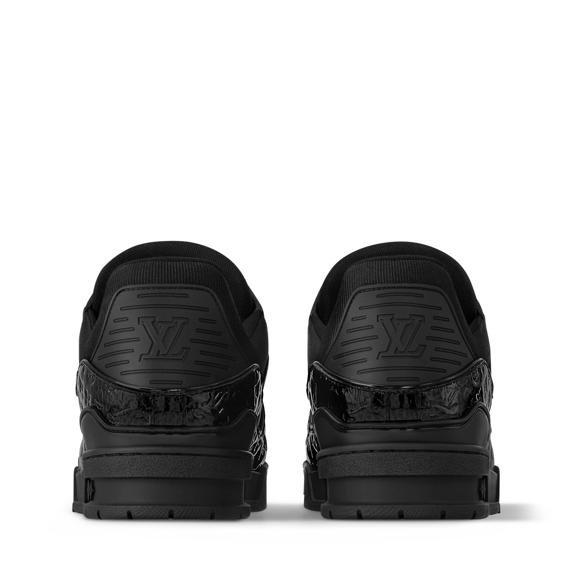 LOUIS VUITTON || LV Trainer Sneaker Monogram Empreinte Leather | Triple Black - FASHION MYST