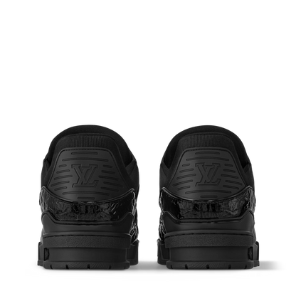LOUIS VUITTON || LV Trainer Sneaker Monogram Empreinte Leather | Triple Black - FASHION MYST