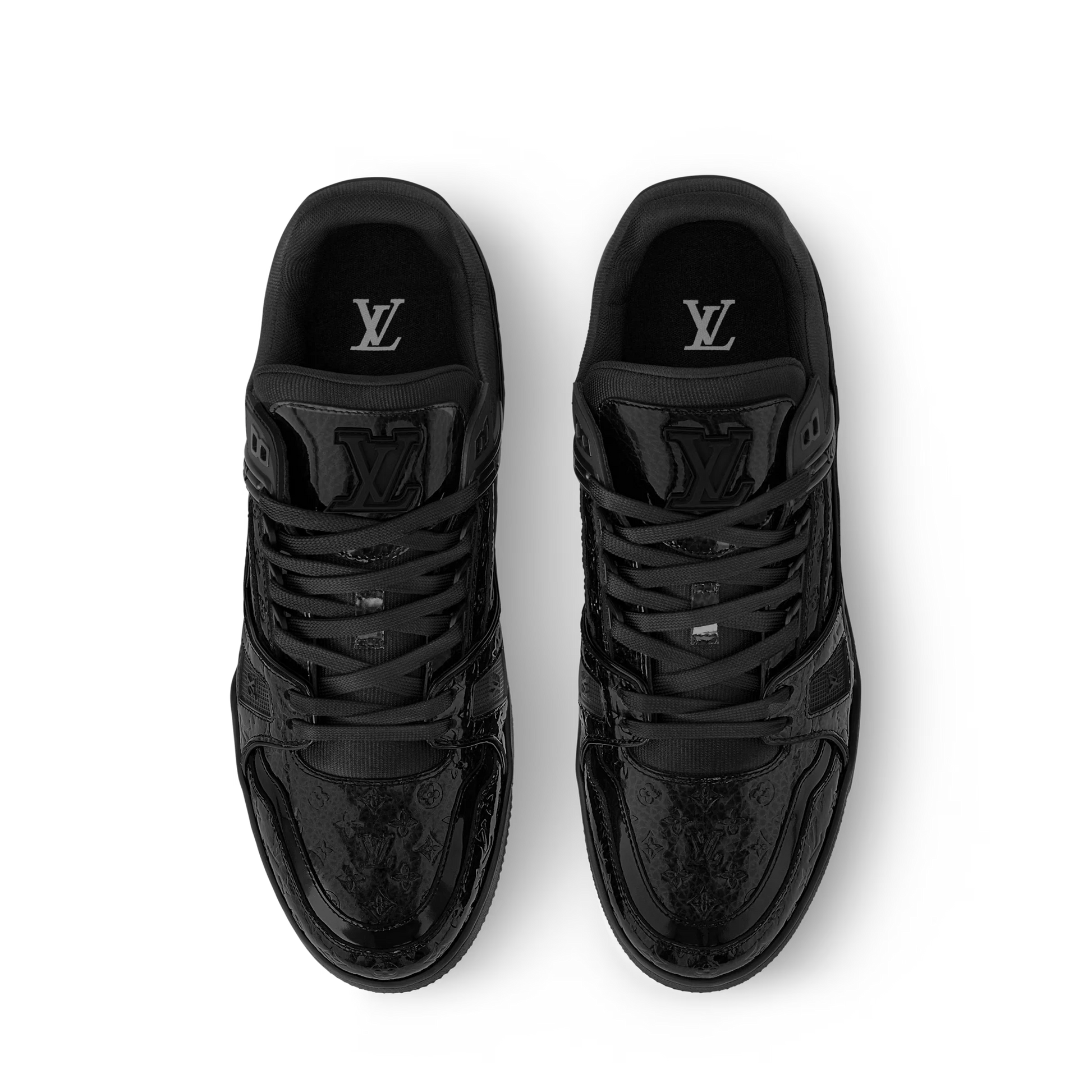 LOUIS VUITTON || LV Trainer Sneaker Monogram Empreinte Leather | Triple Black - FASHION MYST