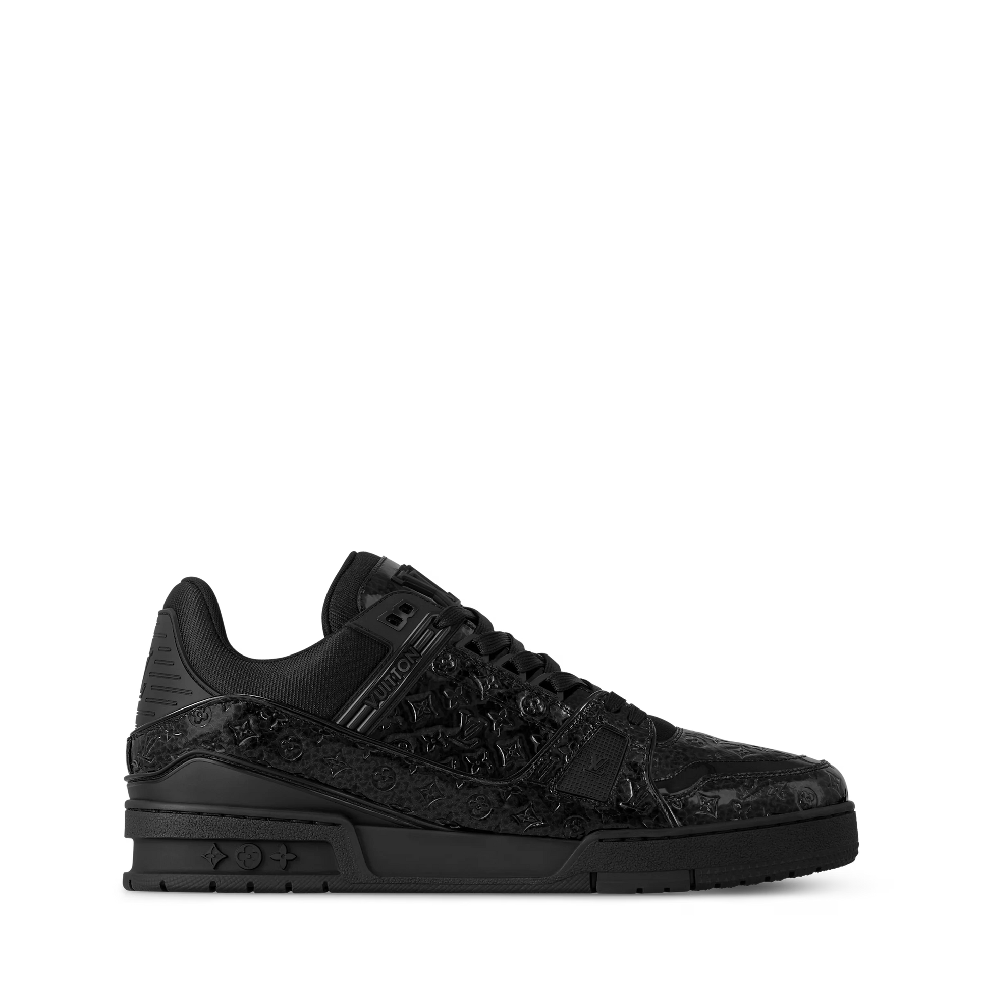 LOUIS VUITTON || LV Trainer Sneaker Monogram Empreinte Leather | Triple Black - FASHION MYST