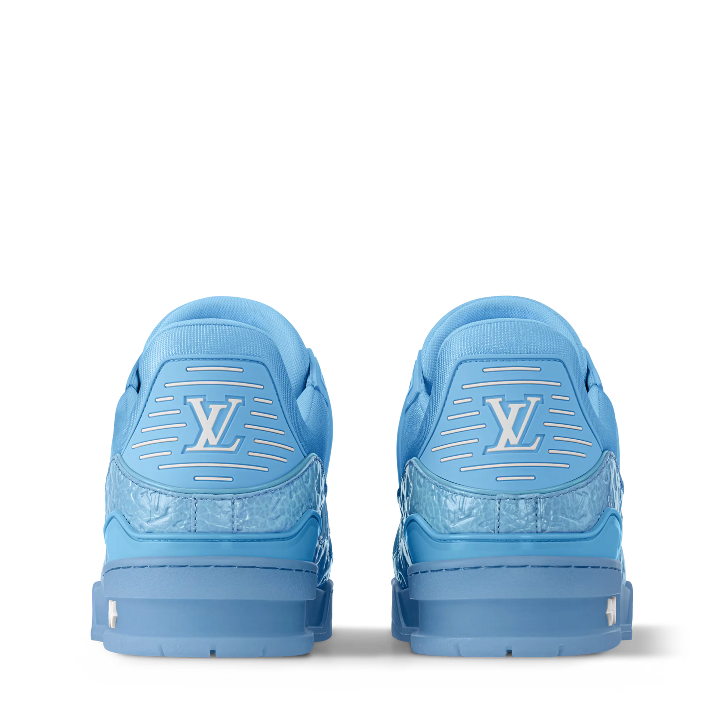 LOUIS VUITTON || Sky Blue LV Trainer: A Monogram Masterpiece