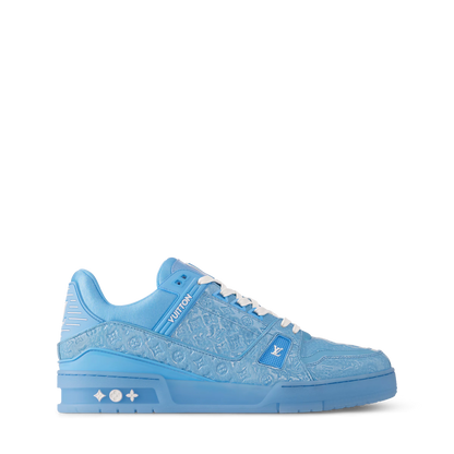 LOUIS VUITTON || Sky Blue LV Trainer: A Monogram Masterpiece