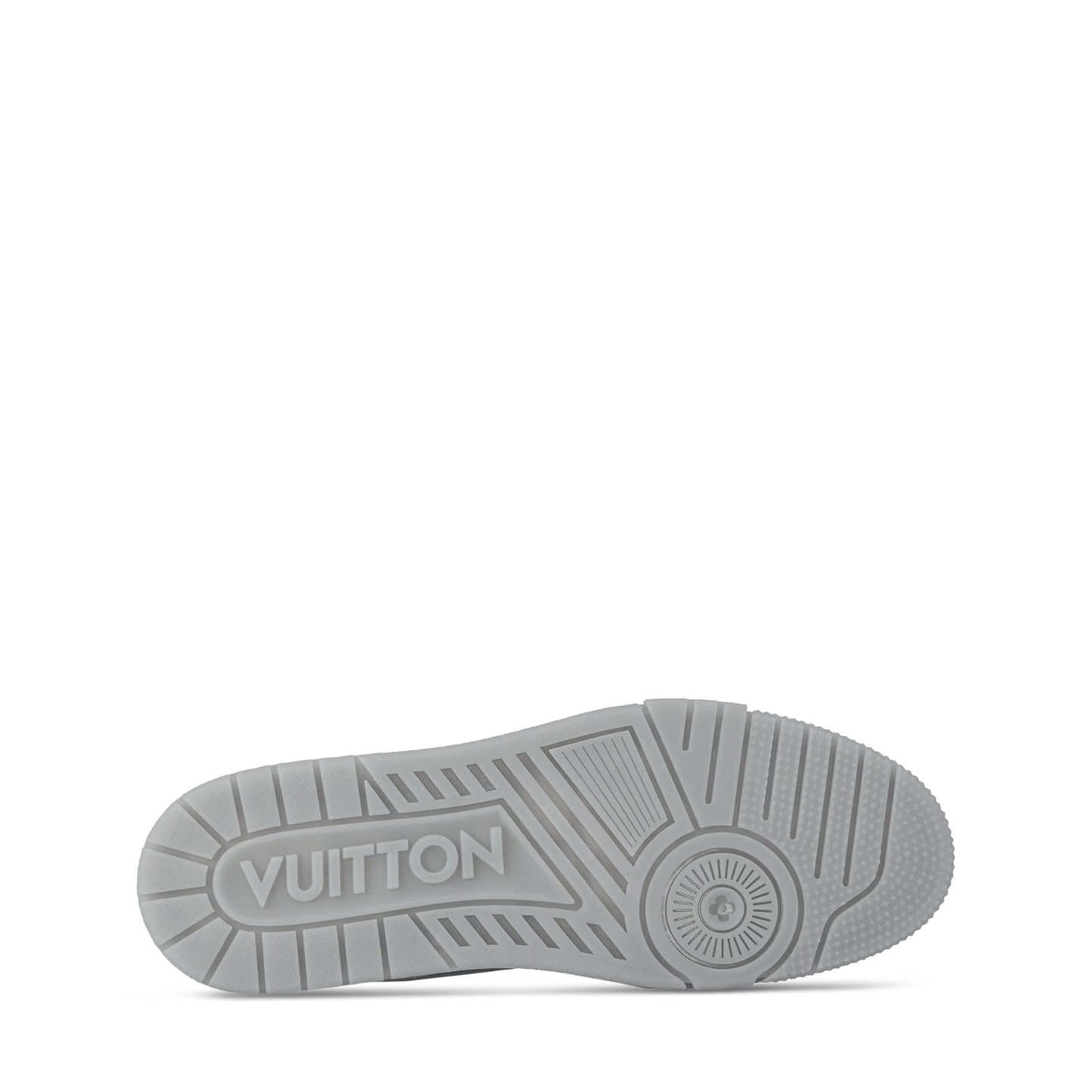 LOUIS VUITTON || Trainer Sneaker in White and Graphite Mesh with Blue Accents - FASHION MYST