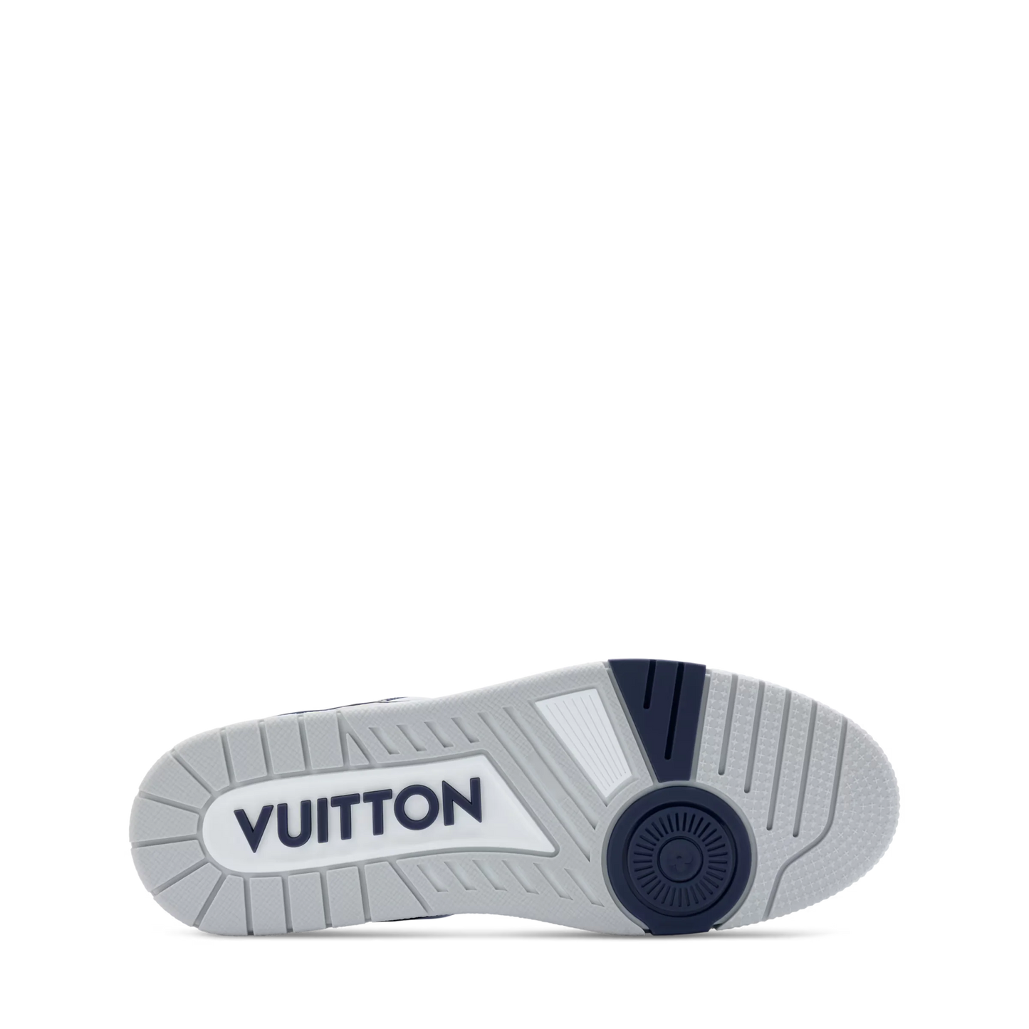 LOUIS VUITTON || LV Trainer Sneaker – White and Marine Blue Calf Leather