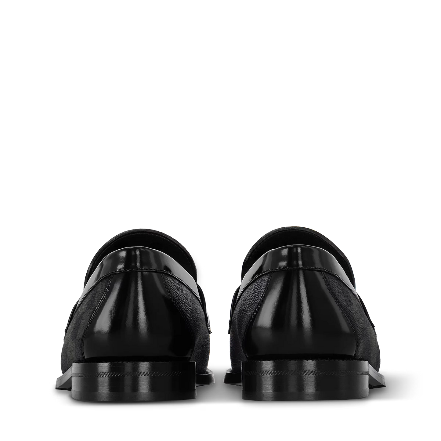 LOUIS VUITTON || Men's Damier Ebene Leather Loafers (Brown/Black)