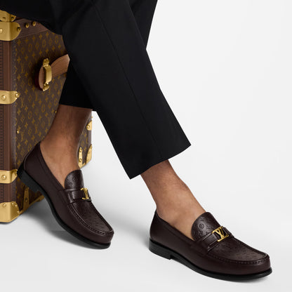 LOUIS VUITTON || Major Loafer – Marron Monogram Embossed Leather