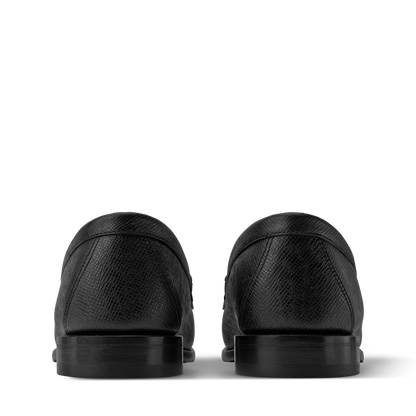 LOUIS VUTTON || Major Loafer in Grained Calf Leather with Silver LV Initials