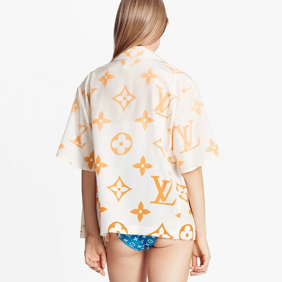 LOUIS VUITTON || Monogram Ombré Silk Pyjama Top - FASHION MYST 