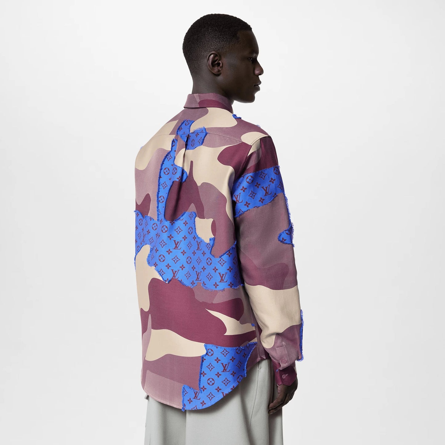 LOUIS VUITTON || Printed Cotton Fil Coupé Overshirt / PURPLE - FASHION MYST 