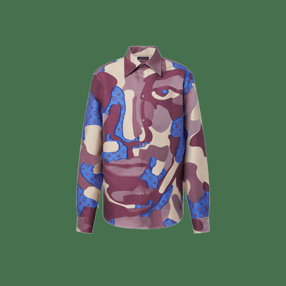 LOUIS VUITTON || Printed Cotton Fil Coupé Overshirt / PURPLE - FASHION MYST 