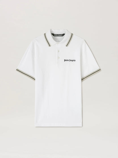 PALM ANGELS || Embroidered-Logo Polo Shirt - FASHION MYST 