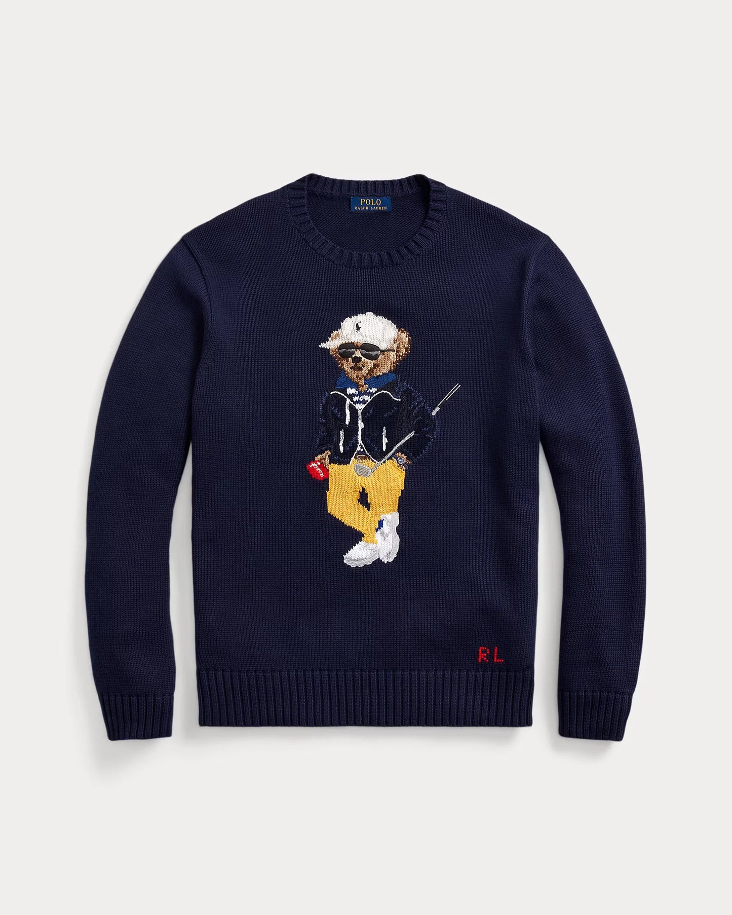 POLO RALPH LAUREN || Polo Bear Cotton-Blend Blue Sweater