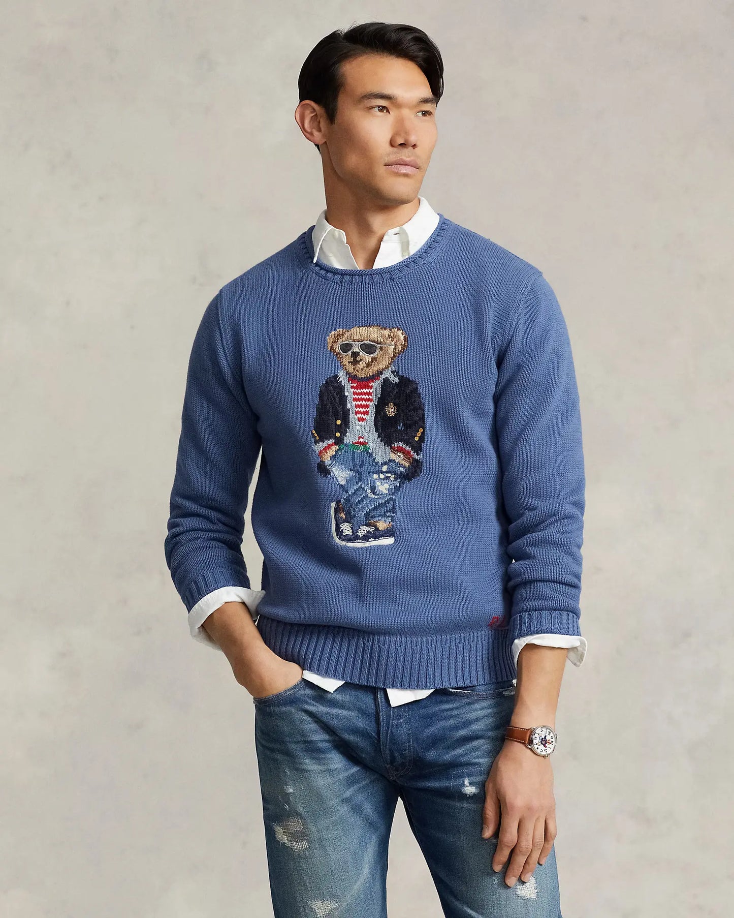 POLO RALPH LAUREN || Polo Bear Cotton Mockneck Jumper Pullover