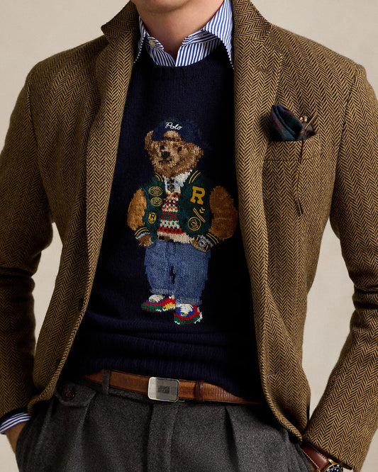 POLO RALPH LAUREN || Polo Bear Wool Cashmere Blue Sweater Men