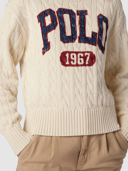 POLO RALPH LAUREN || Women Beige Prints Casual Sweaters