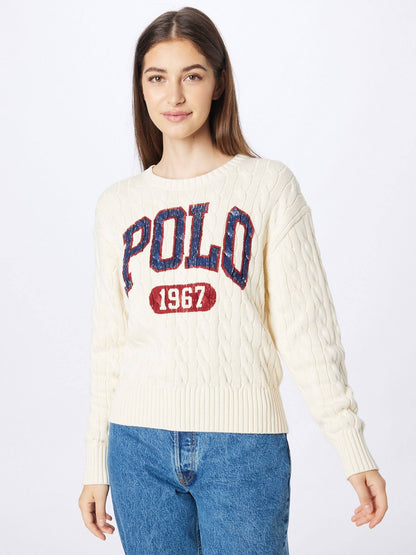 POLO RALPH LAUREN || Women Beige Prints Casual Sweaters