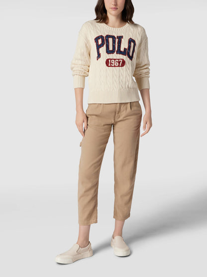 POLO RALPH LAUREN || Women Beige Prints Casual Sweaters