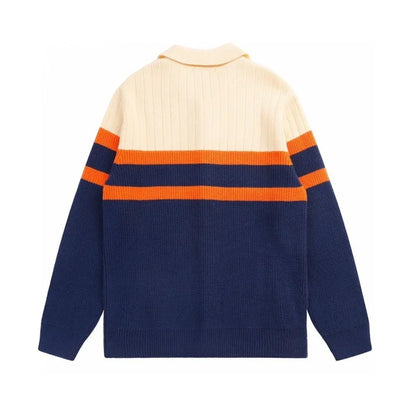 GUCCI || Rib Knit Wool Cardigan In Ivory/orange/mc