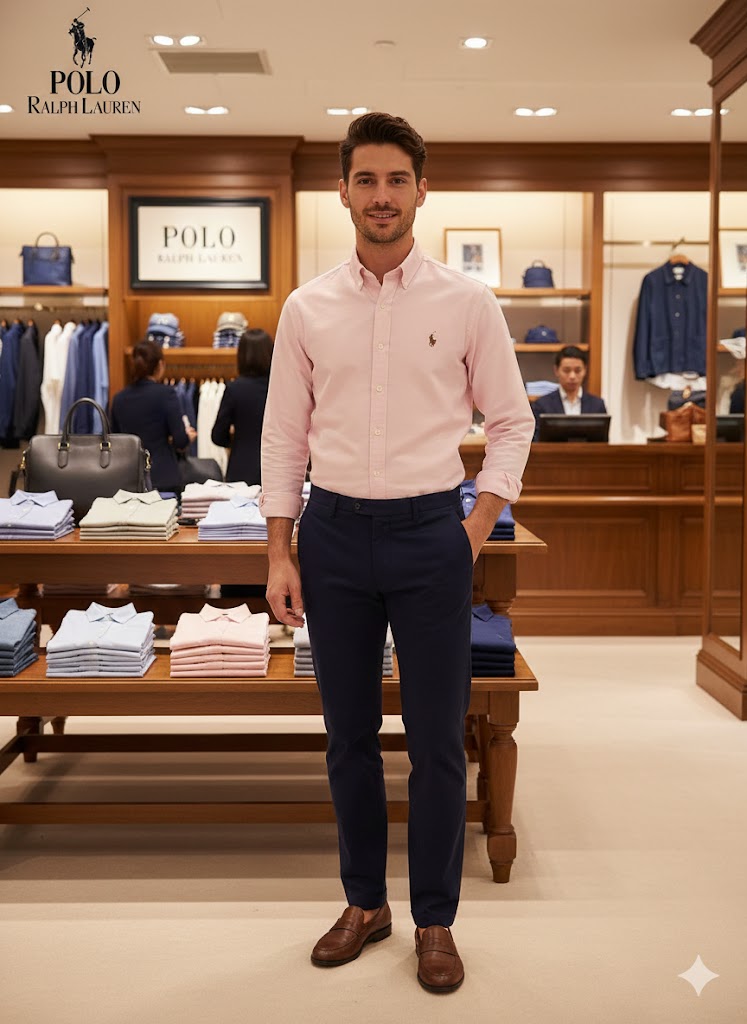 POLO RALPH LAUREN || Men’s Custom Fit Oxford Shirt - 100% 2-Ply Cotton Button-Down- FASHION MYST