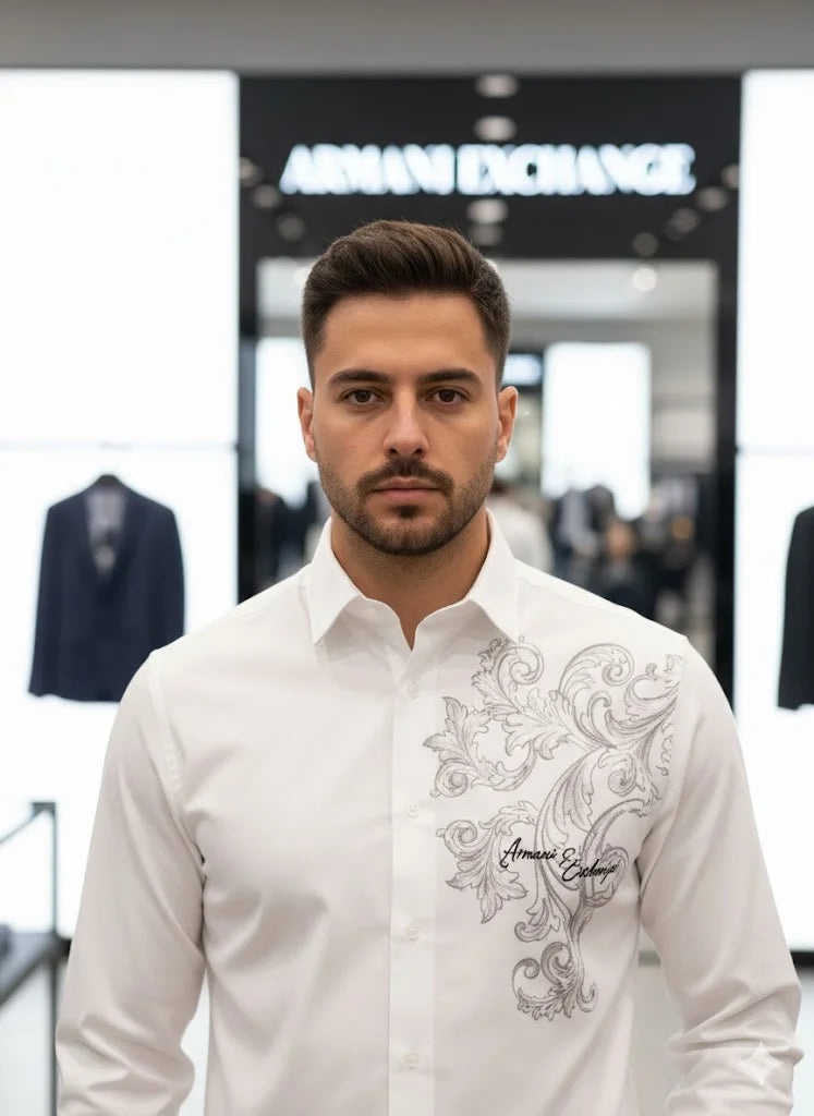 ARM*NI EXCH*NGE || Men's A|X Logo Graphic T-Shirt - Luxury Slim Fit Cotton Tee- FASHION MYST