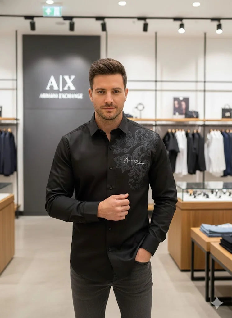 ARM*NI EXCH*NGE || Men's A|X Logo Graphic T-Shirt - Luxury Slim Fit Cotton Tee- FASHION MYST