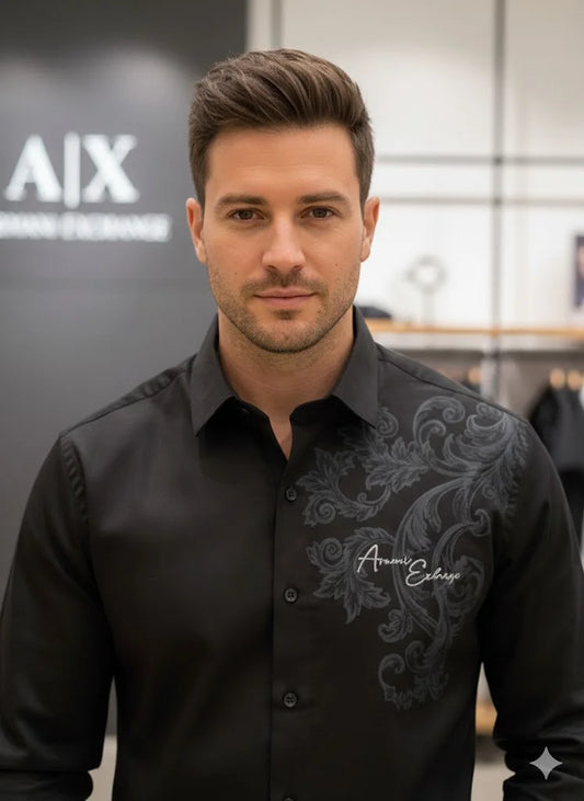 ARM*NI EXCH*NGE || Men's A|X Logo Graphic T-Shirt - Luxury Slim Fit Cotton Tee- FASHION MYST